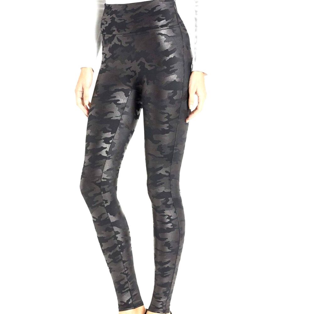 SPANX Faux Leather Camo Leggings - Size Small/Petite - NWT